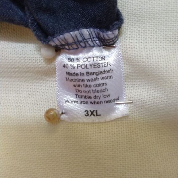 Size 3X Ladies Daytona Harley Davidson Eagle Blue/Bling V Neck Tee - Picture 6 of 7